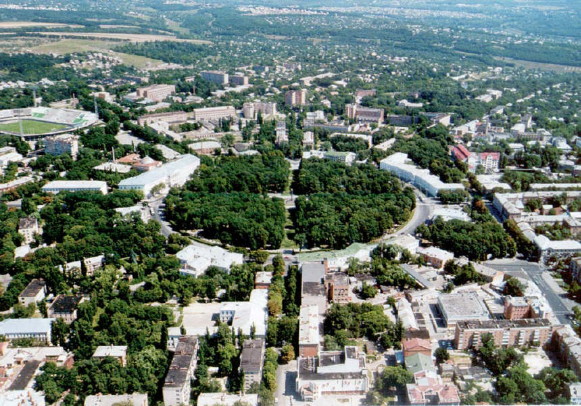 Image -- Poltava: the Kruhla Square (aerial view).