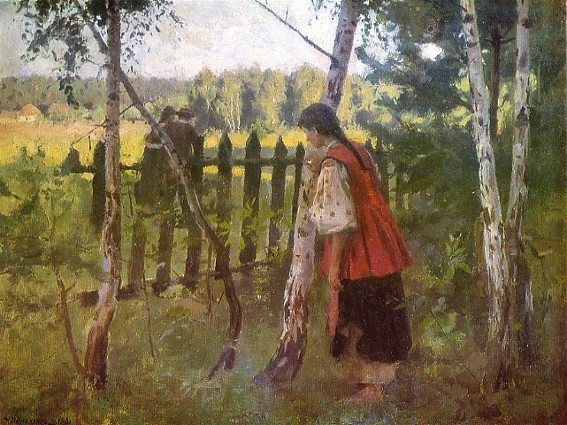 Image -- Mykola Pymonenko: Jealousy (1901).