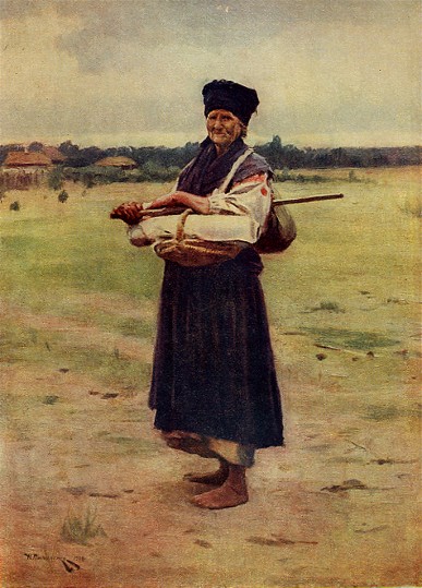 Image -- Mykola Pymonenko: A Seller of Cloth (1901)