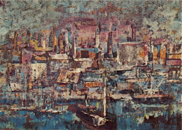 Image -- Myroslav Radysh: An Old Port (1954).