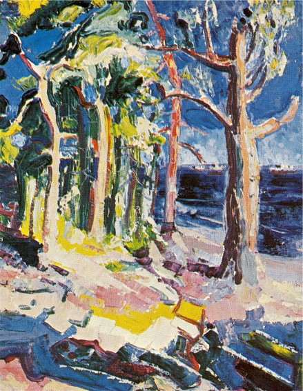Image -- Myroslav Radysh: Trees on the Shore (1953).