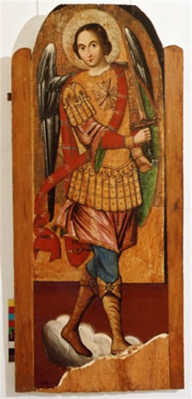 Image -- Ivan Rutkovych: icon of Archangel Michael (ca. 1697-99).