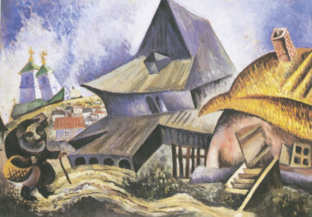 Image - Issachar Ber Ryback: My Village (1923).