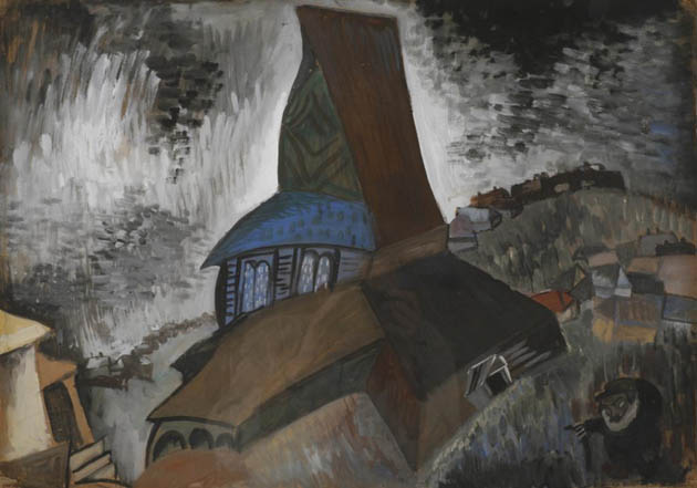 Image - Issachar Ber Ryback: An Old Synagogue (1917).