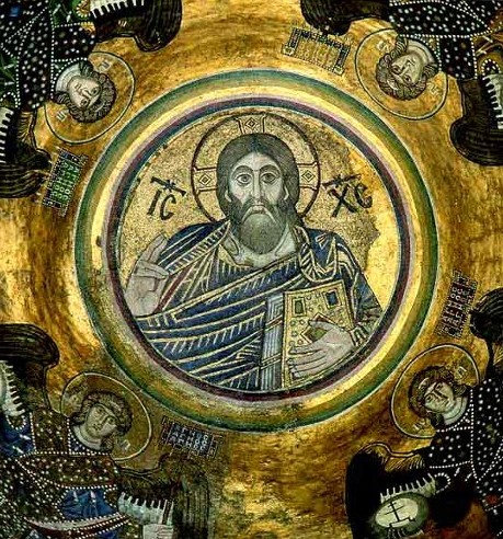 Image -- Mosaics at the Saint Sophia Cathedral in Kyiv: Christ Pantocrator.