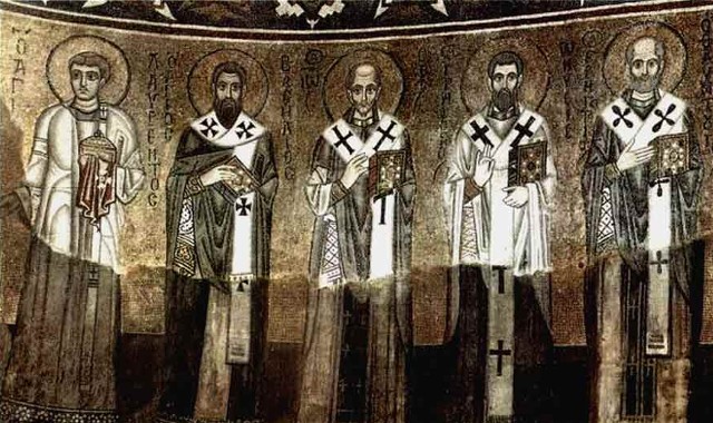 Image -- Mosaics of Saint Sophia Cathedral: Church Fathers.