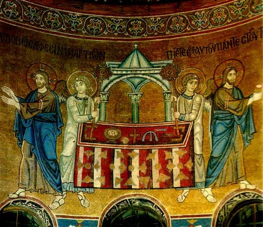 Image -- Mosaics of Saint Sophia Cathedral: Eucharist.