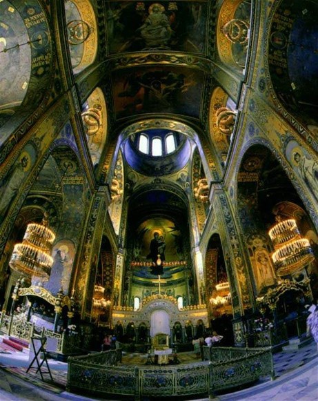 Image -- Interior of the Saint Volodymyr's Cathedral in Kyiv.