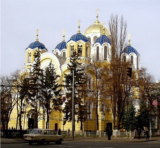 Image -- Saint Volodymyr's Cathedral in Kyiv.
