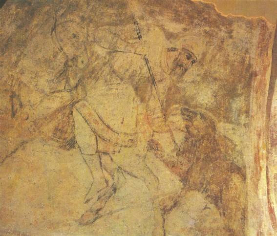 Image -- Saint Sophia Cathedral fresco: a hunting scene.