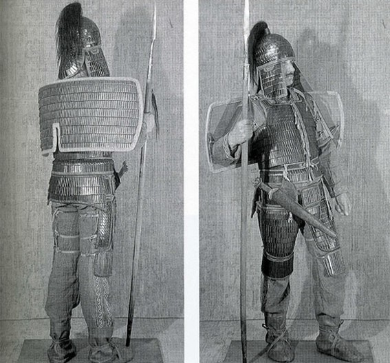 Image -- A contemporary reconstruction of an armour of a Scythian warrior.