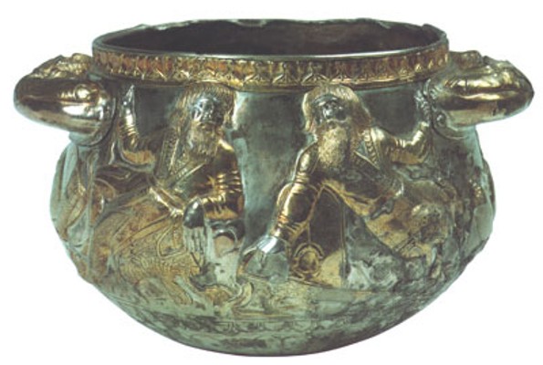 Image -- A Scythian gold cup, 4th century BC (Museum of Historical Treasures of Ukraine).