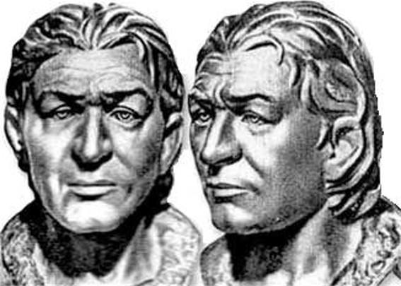 Image -- A reconstructed face of a Scythian noblemman buried in the Nikopol kurhan.