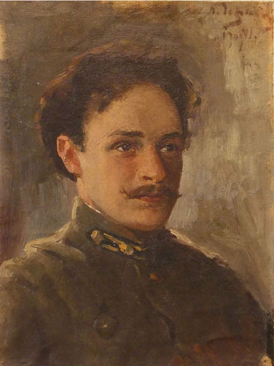 Image -- Ivan Seleznov: Portrait of a Student of Kyiv Polytechnical Institute (1909).