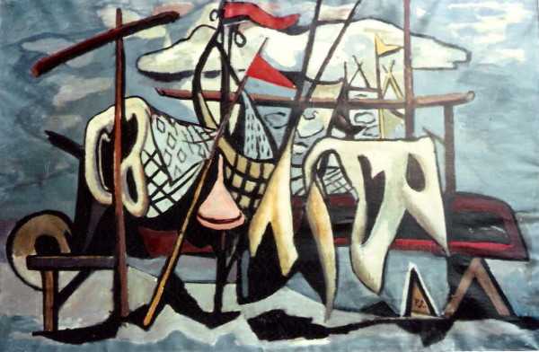 Image -- Roman Selsky: Fishing Nets (1966).