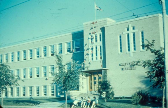 Image -- The Sheptytsky Institute in Saskatoon (ca. 1960 photo).