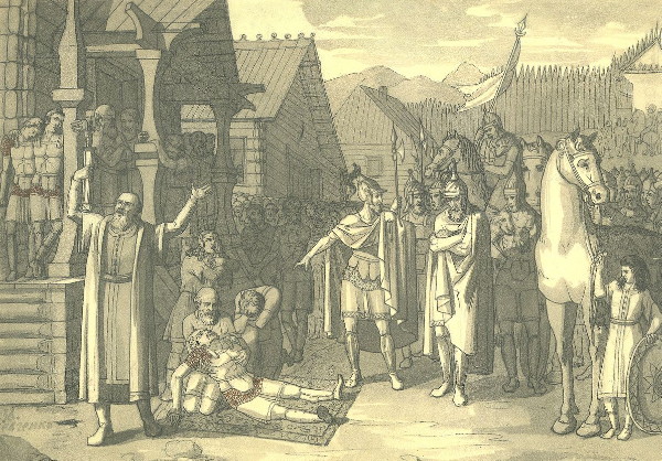 Image -- Taras Shevchenko: Death of Oleh Sviatoslavych (1836).