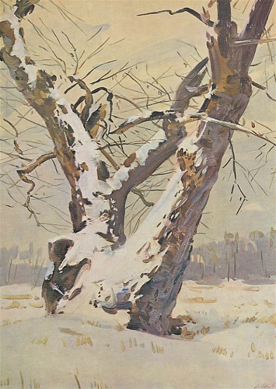 Image -- Oleksii Shovkunenko: An Old Oak (1955).