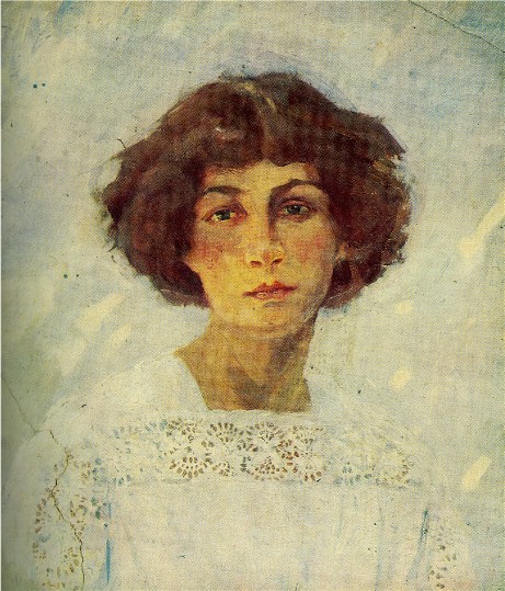 Image -- Oleksii Shovkunenko: Portrait in White (1915).