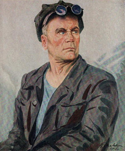 Image -- Oleksii Shovkunenko: Portrait of P. Kochetkov (1949).