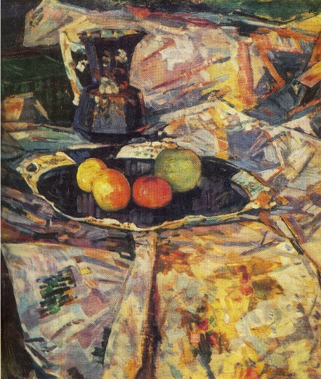Image -- Oleksii Shovkunenko: Still Life with a Blue Jar (1930).