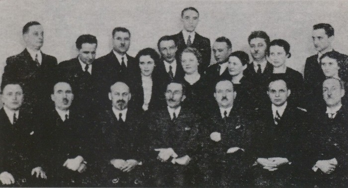 Image -- Direstors and administrators of the Silskyi Hospodar society in 1938.