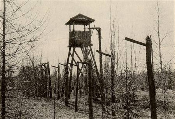 Image -- A watch tower in the Solovets Islands concentration camp.