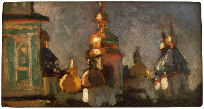Image -- Jan Stanislawski: Saint Sophia Cathedral in Kyiv (1898).