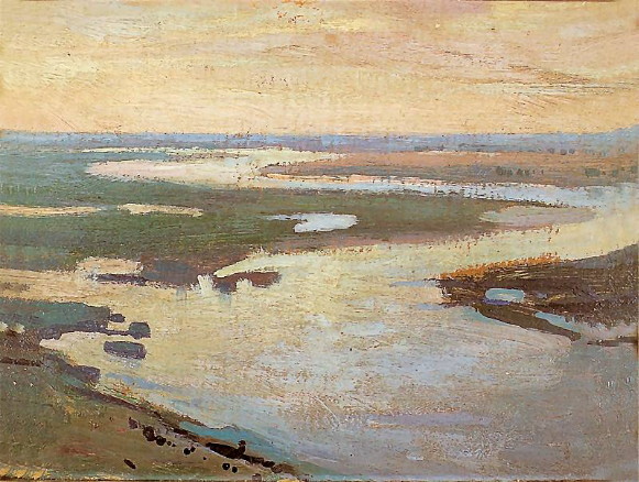 Image -- Jan Stanislawski: The Dnieper Limans at Dawn (1902).