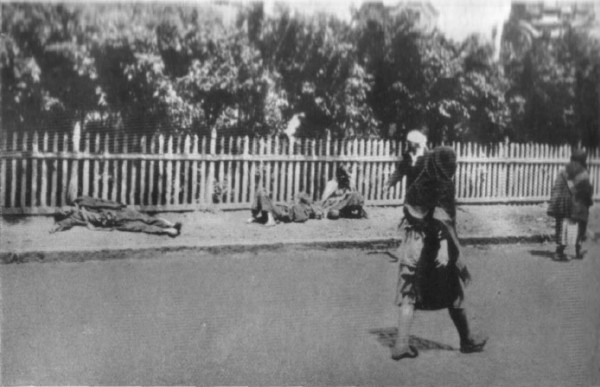 Image -- Dying peasants on the streets of Kharkiv during the Famine-Genocide (1933).