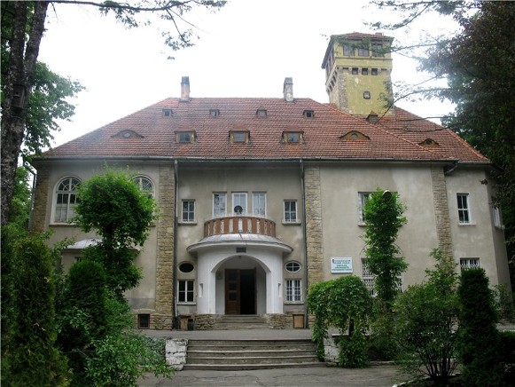 Image -- The former Orenstein family palace (1912) in Storozhynets (today part of the forestry tekhnikum).