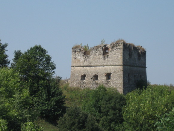 Image -- Castle ruins in Sutkivtsi, Khmelnytsky oblast.