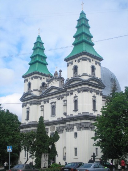 Image -- The Dominican Church in Ternopil (1745-9).