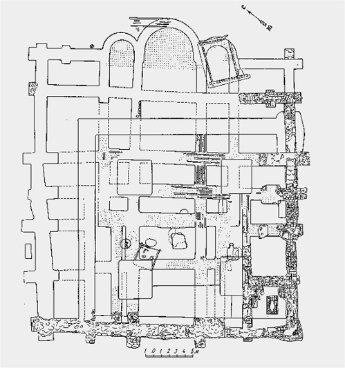 Image -- A floor plan of the Church of the Tithes.
