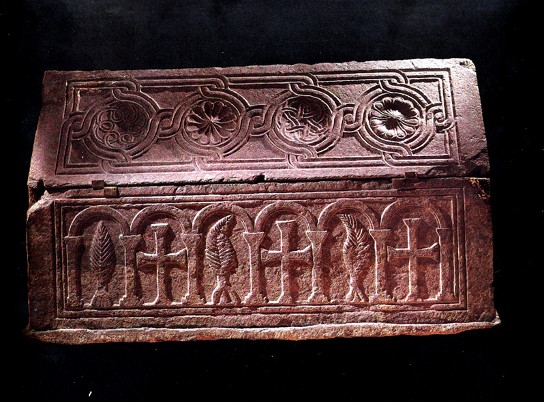 Image -- An 11th-century sarcophagus found near the location of the Church of the Tithes.