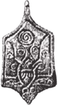 Image -- Trident design on Yaroslav the Wise's medallion.