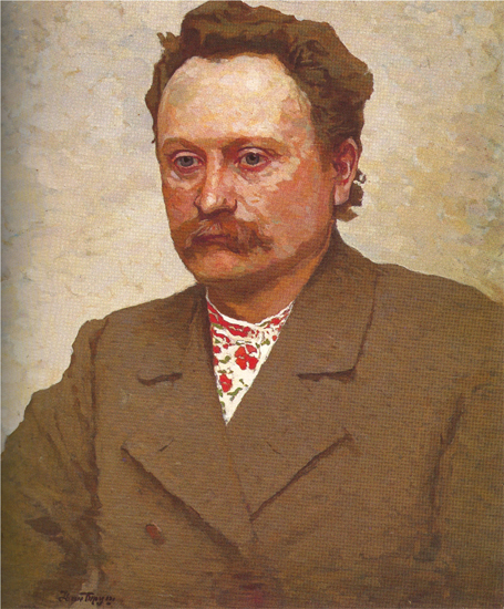 Image -- Ivan Trush: Portrait of Ivan Franko (1930s).