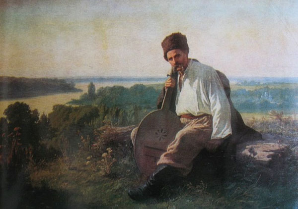Image -- Kostiantyn Trutovsky: The Kobzar (Taras Shevchenko) on the Dnipro.