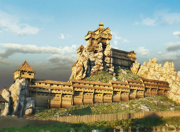 Image -- The Tustan fortress (3D reconstruction).