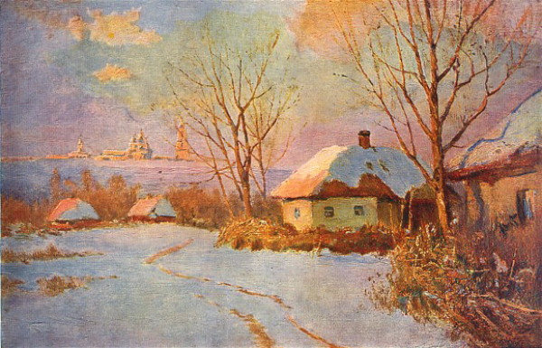 Image -- Serhii Vasylkivsky: Houses in the Winter.