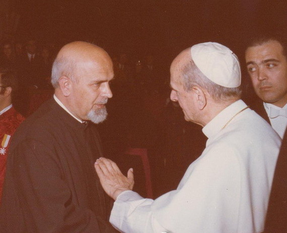 Image -- Atanasii Velyky with Pope Paul VI.