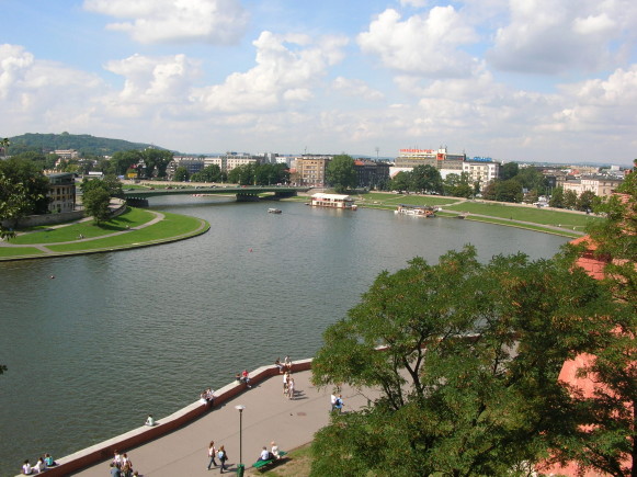 Image -- The Vistula River in Cracow.