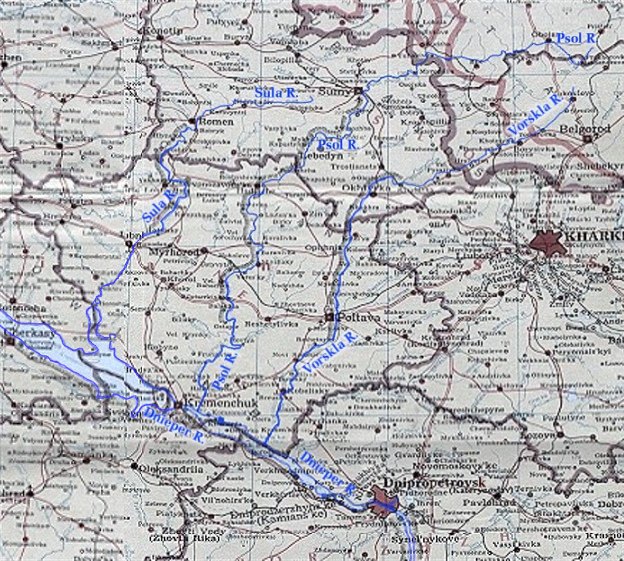 Image from entry Vorskla River in the Internet Encyclopedia of Ukraine