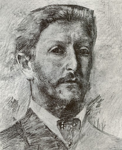 Image -- Mikhail Vrubel: Self-portrait (1901).