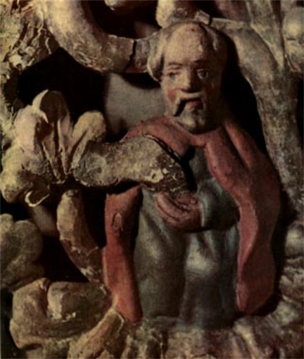 Image -- Wood carving: fragment of an iconostasis from the Carpathian Mountains region (17th century).