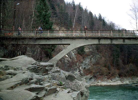 Image -- Bridge over the Prut River near Yaremche.