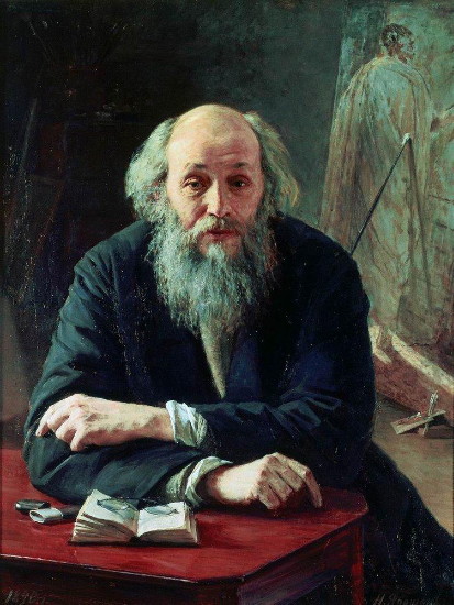 Image -- Mykola Yaroshenko: Portrait of Mykola Ge (1890).