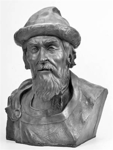 Image -- A sculpture of Yaroslav the Wise made on the basis of his skull (by M. Herasymiv).