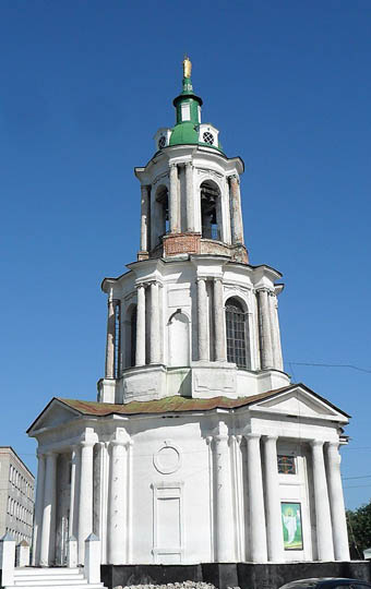 Image -- Bell Tower of the Church in Okhtyrka (architect: Petro Yaroslavsky).