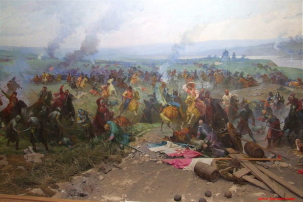 Image -- A diorama of the Battle of Zboriv by Stepan Nechai.